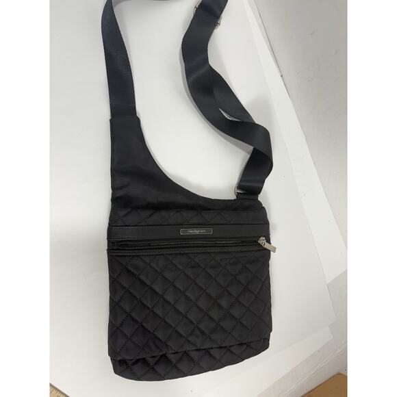Hedgren Diamond Touch RFID Black Crossbody Bag Pavement Adjustable Strap Quilted - Picture 7 of 11